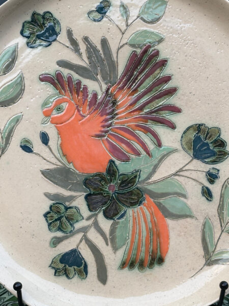 Talerz ceramiczny – Ptak wolności